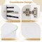 MDF Storage Cabinet 42 Inch Natural White Top Shelf Drawers Enclosed Cabinets